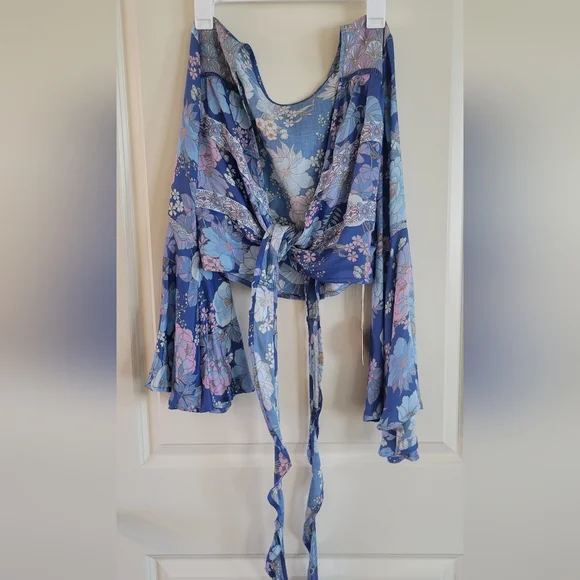 Nine Lives Bazaar Violet top in Bluebelle - Picture 5 of 10